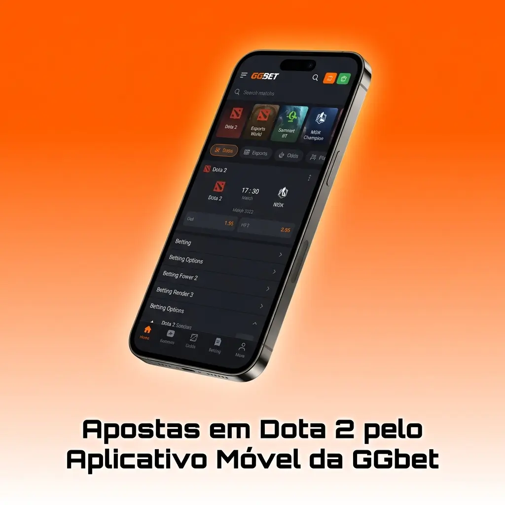 Aplicativo móvel GGbet para apostas em Dota 2 com odds, mercados e transmissões ao vivo