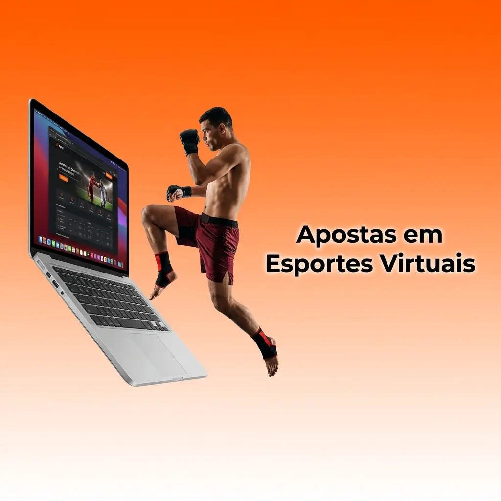 Interface de apostas em esportes virtuais com futebol, tênis e corridas, simulações 24h com resultados aleatórios certificados