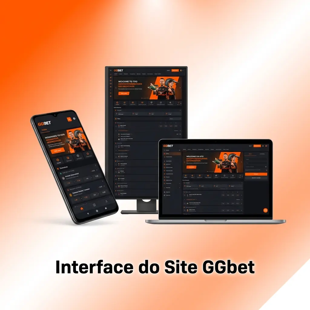 Interface do site GGbet com menu superior para apostas esportivas, cassino, eSports, promoções, depósito e suporte
