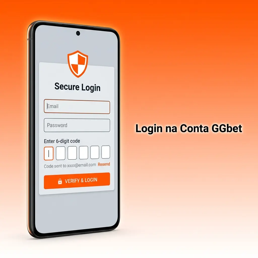 Tela de login da conta GGbet com campos de e-mail e senha para acesso seguro à plataforma