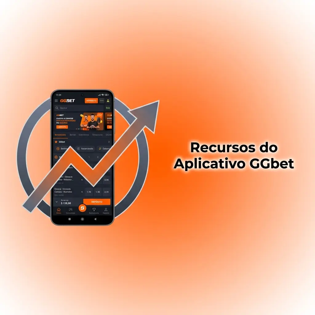 Interface do aplicativo GGbet com seções de apostas esportivas, cassino ao vivo, depósito, saque e suporte em navegação rápida