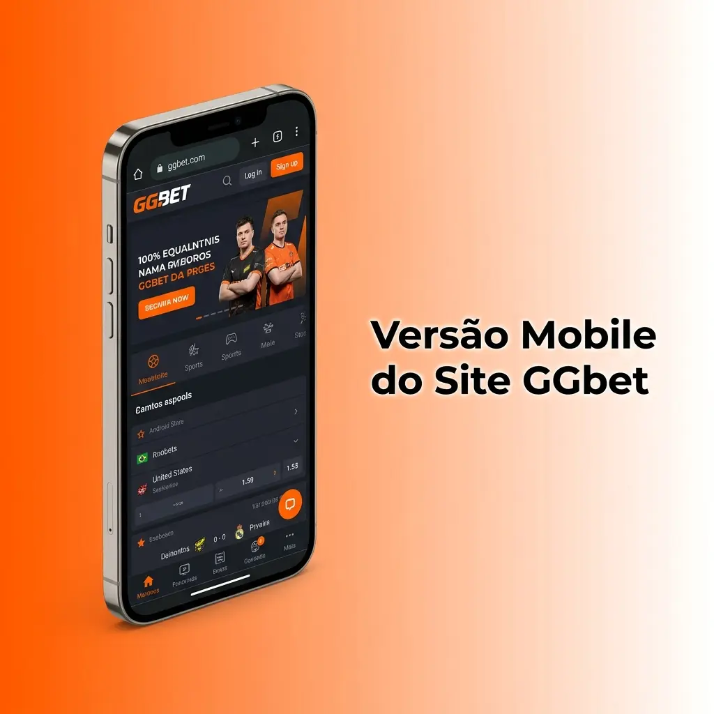 Site mobile da GGbet acessível em smartphone e tablet, com apostas esportivas, cassino, depósitos e saques pelo navegador